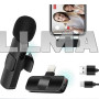 Микрофон петличный для телефона 2 шт K9 Bluetooth Lightning Black